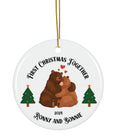 Personalized Christmas ornament, First Christmas Together Ornament, New Couple Custom Ornament Personalized Couple ornament, Bears in love