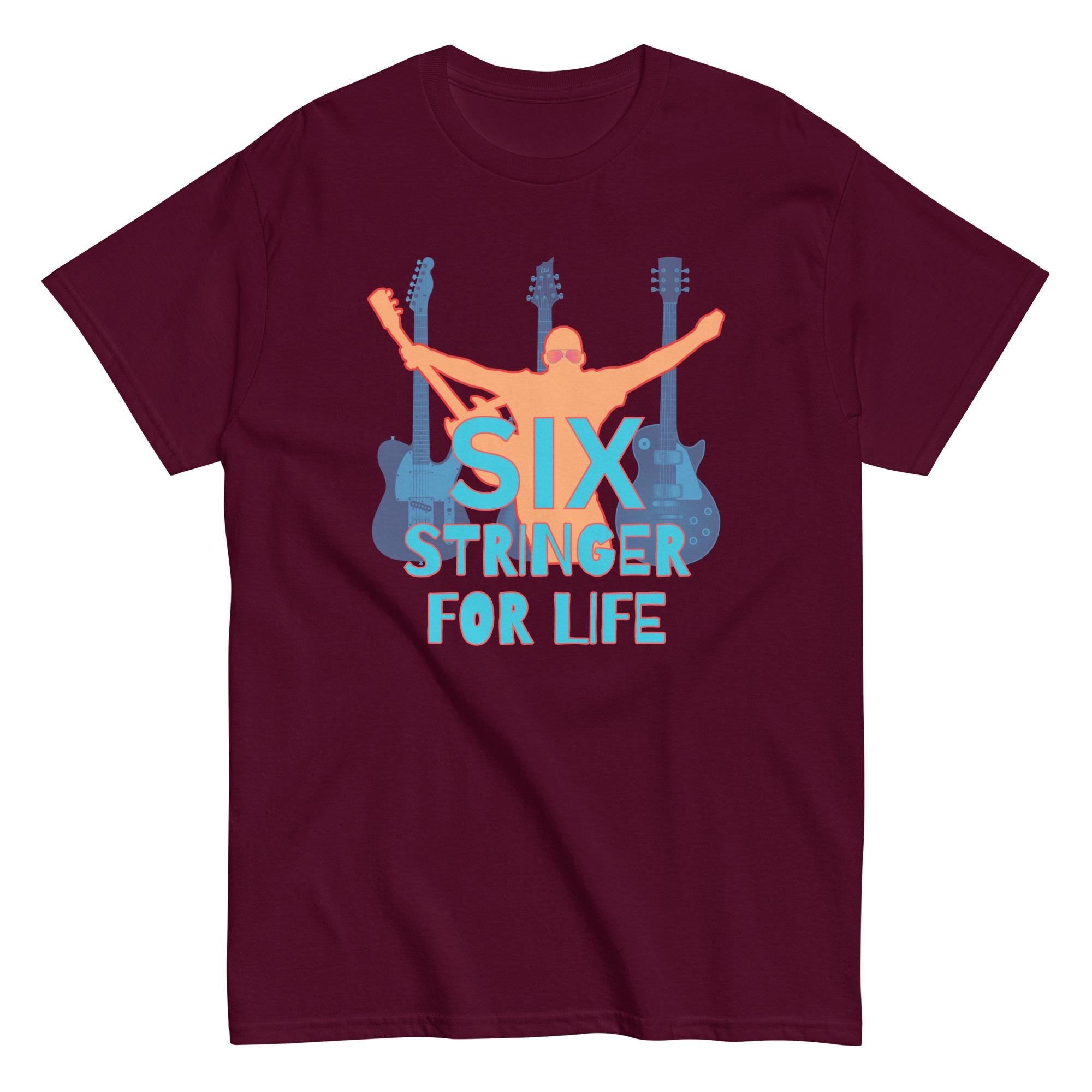 Six String Guitar T-Shirt: Musician Gift, Classical Guitar Tee