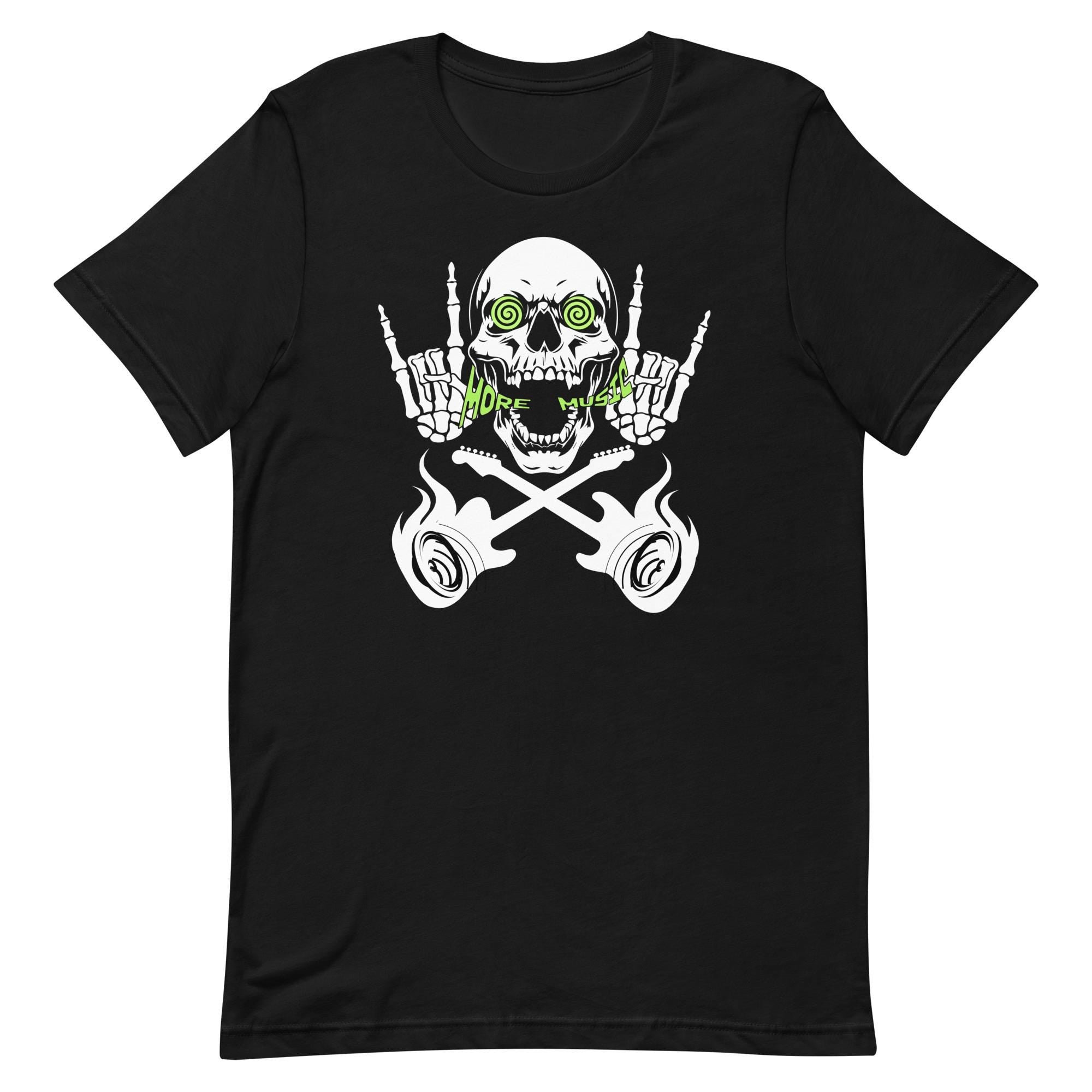 Funny Guitar T-Shirt: Rock Music Lover Gift Skeleton guitars shirt