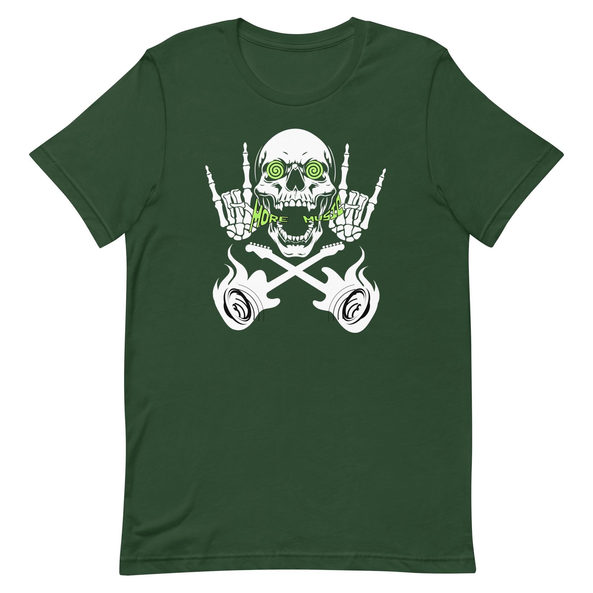 Funny Guitar T-Shirt: Rock Music Lover Gift Skeleton guitars shirt