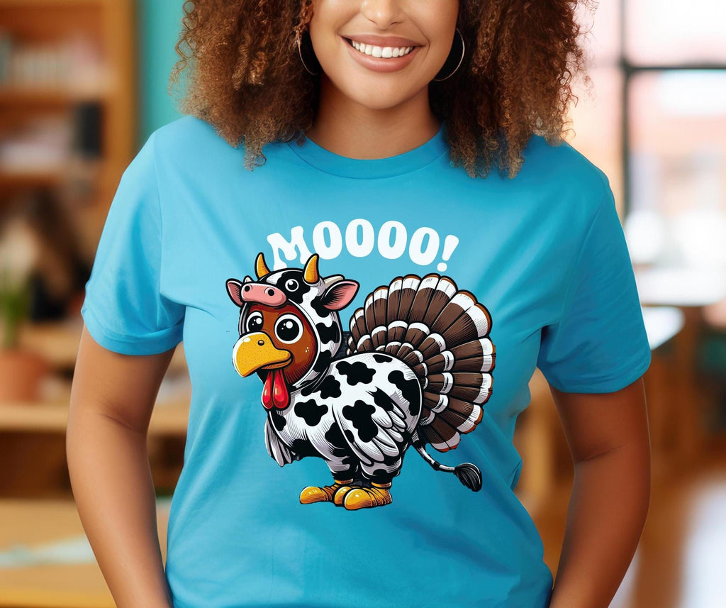 Funny Turkey Moo Shirt, Fake Cow Shirt, FunnyTurkey T-shirt, Funny Thanksgiving shirts Turkey Unisex t-shirt