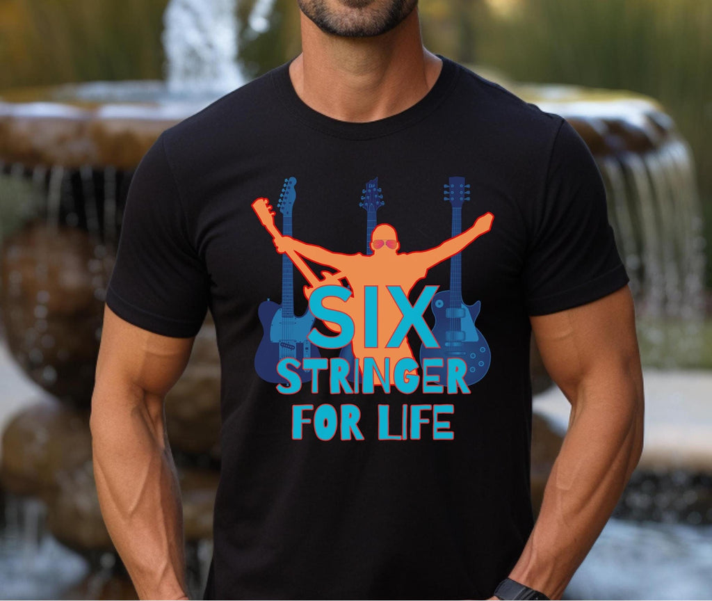 Six String Guitar T-Shirt: Musician Gift, Classical Guitar Tee