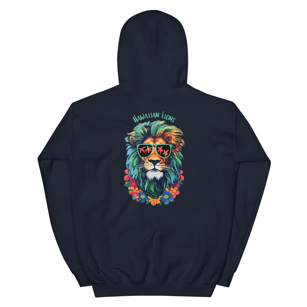 Hawaii Lion Hoodie: Floral Lion, Hawaiian Pullover