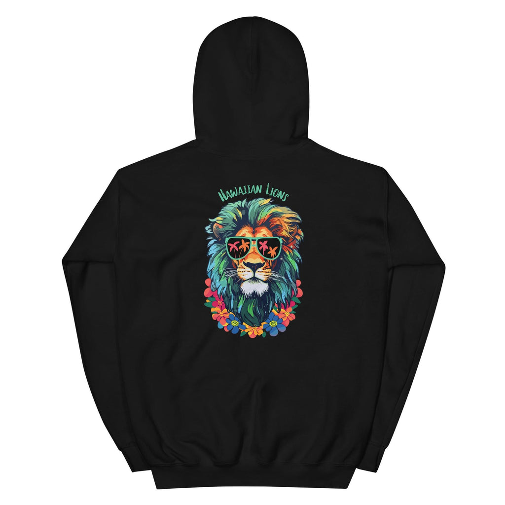 Hawaii Lion Hoodie: Floral Lion, Hawaiian Pullover