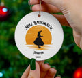 Personalized Hawaiian Ornament, Custom Hula dancer ornament, Personalized Mele Kalikimaka ornament, Hawaii Ceramic Ornament