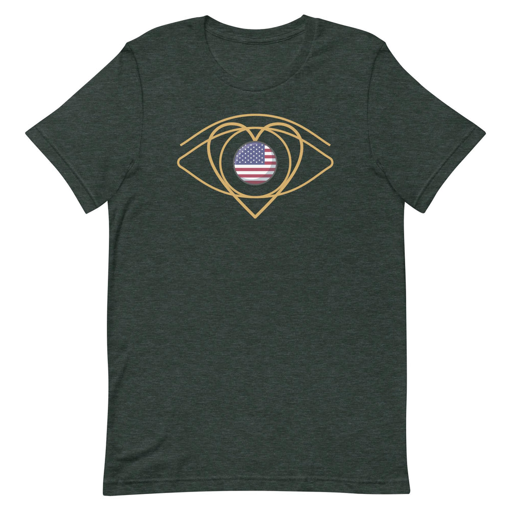 I Love USA T-Shirt: Minimalist American Pride Tee