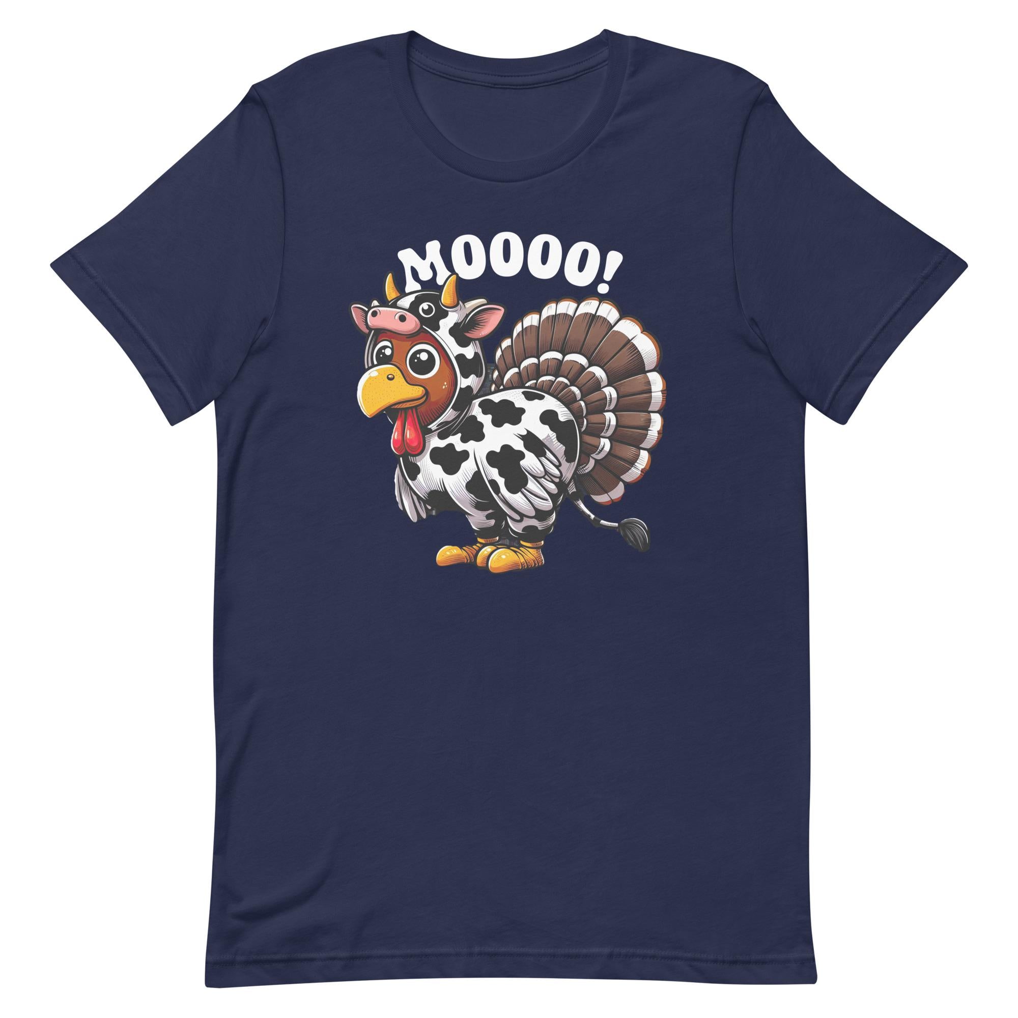 Funny Turkey Moo Shirt, Fake Cow Shirt, FunnyTurkey T-shirt, Funny Thanksgiving shirts Turkey Unisex t-shirt