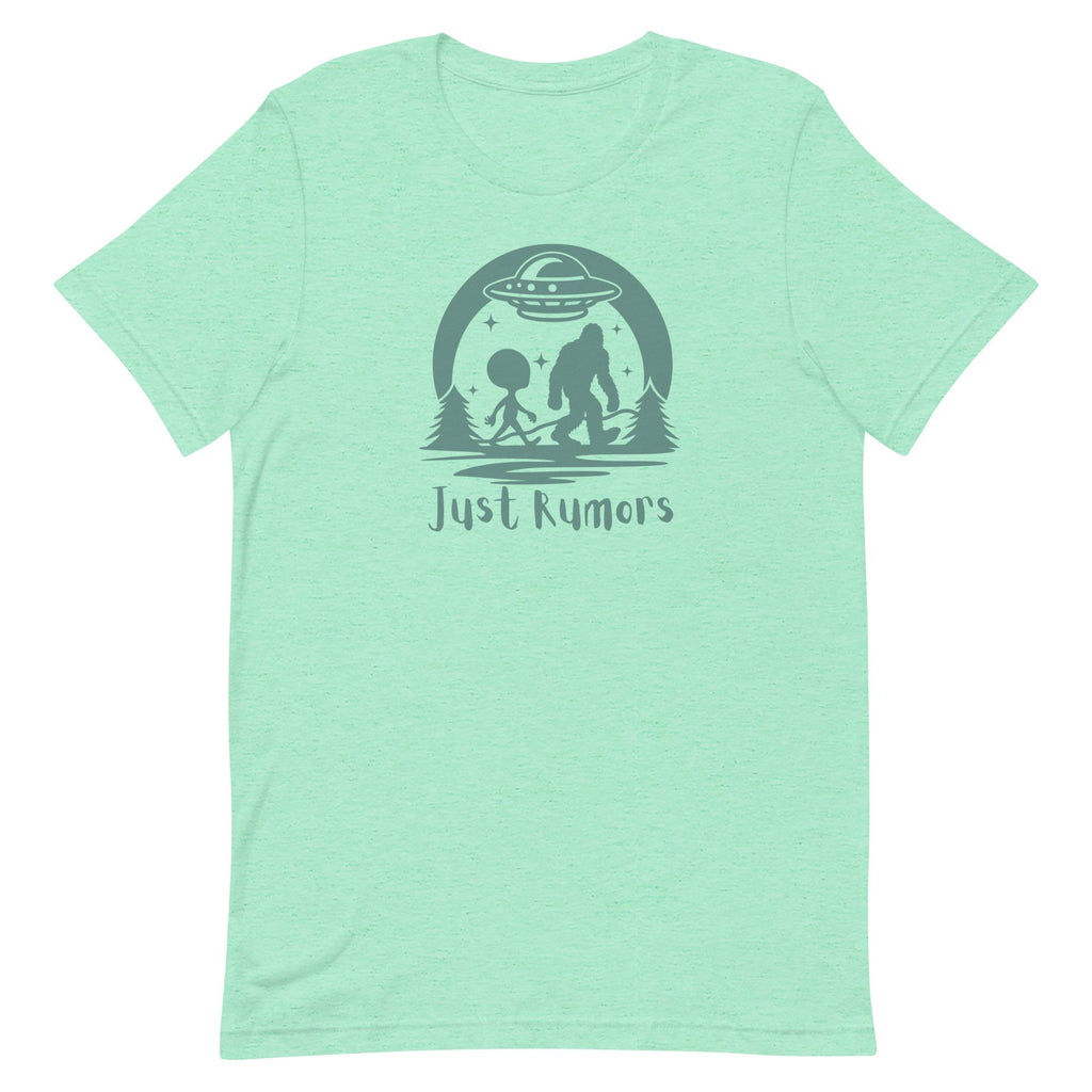 Funny Bigfoot & Alien UFO Shirt: Unisex Cryptid Tee