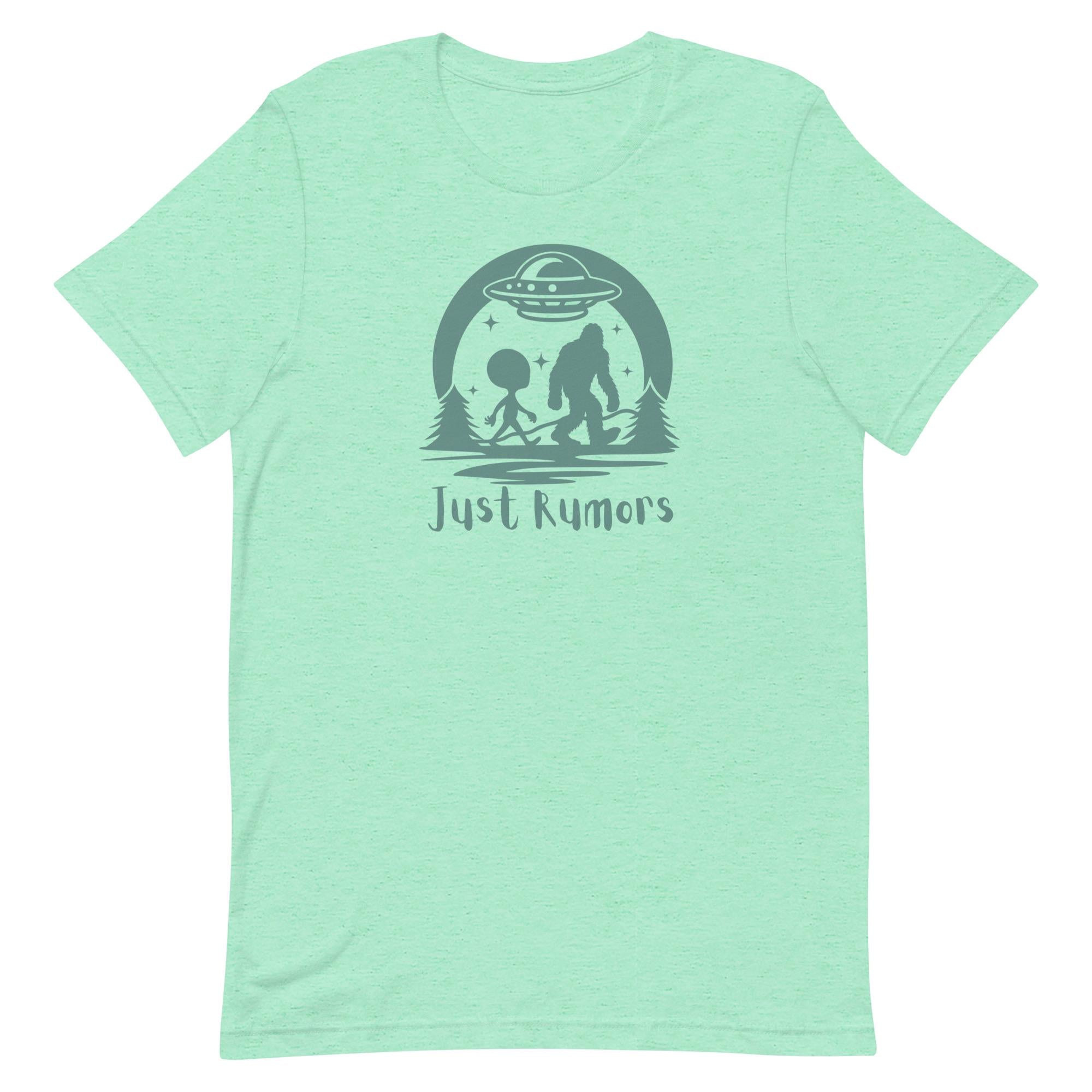 Funny Bigfoot & Alien UFO Shirt: Unisex Cryptid Tee