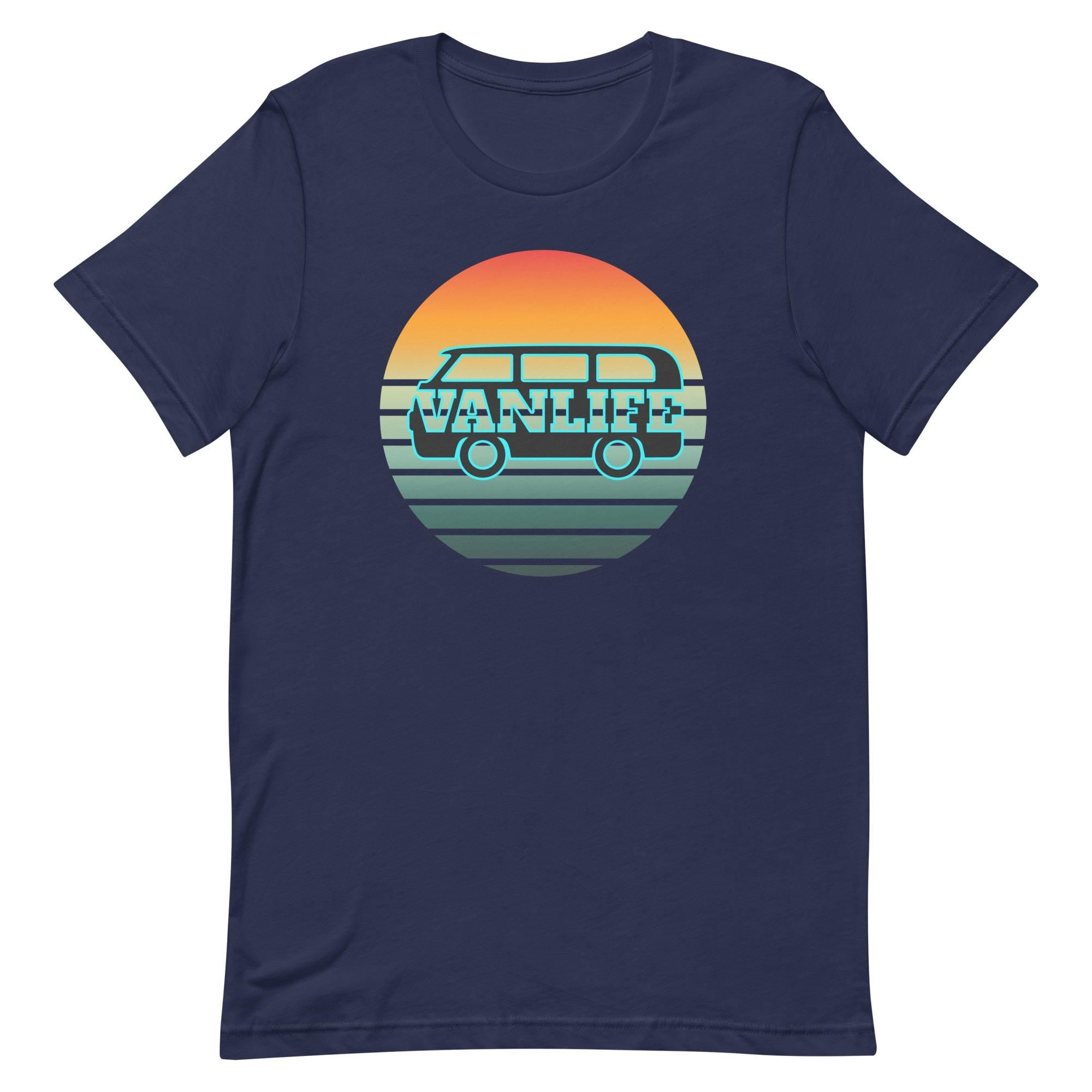 Retro Sunset Van Life T-Shirt: Nomad Couple Gift