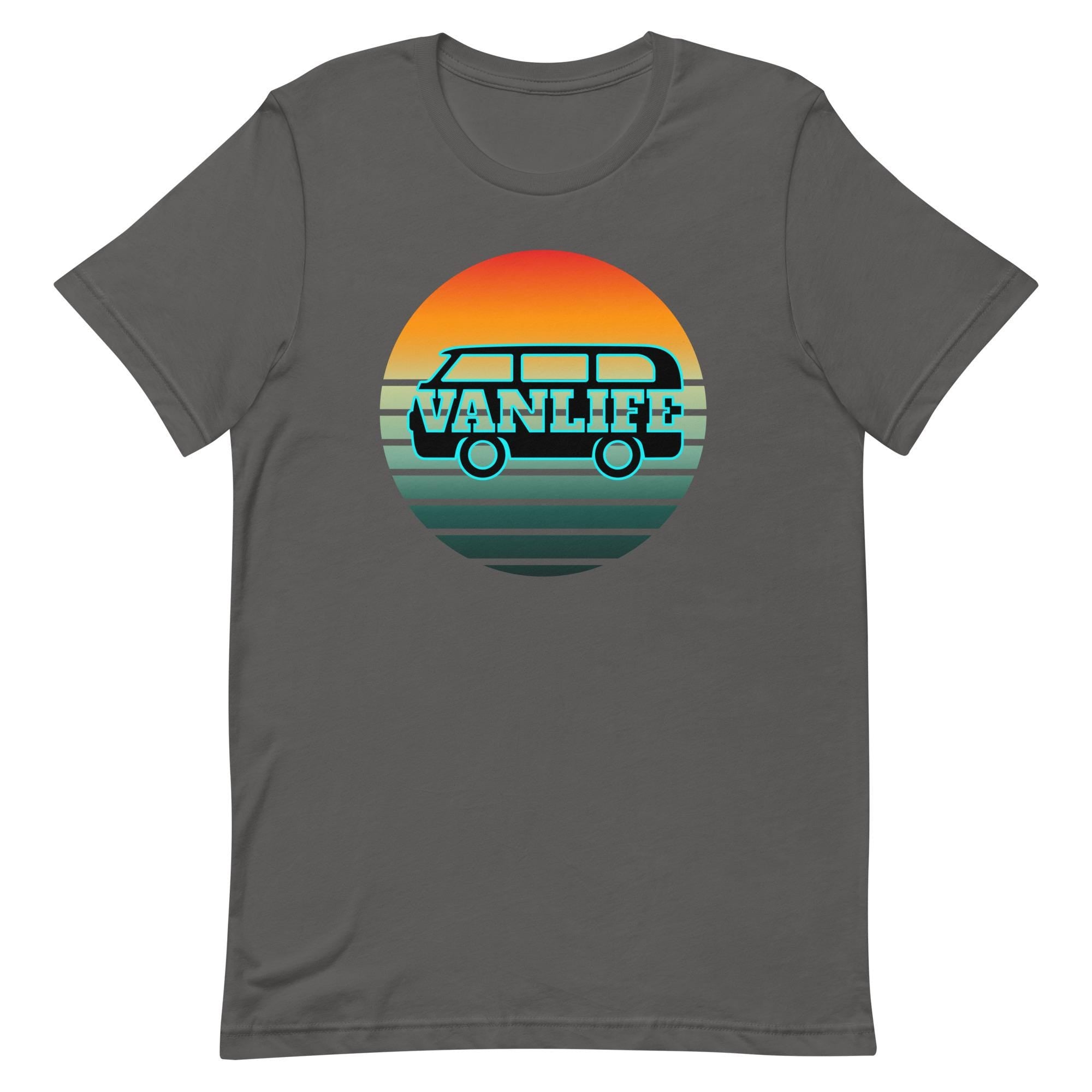 Retro Sunset Van Life T-Shirt: Nomad Couple Gift