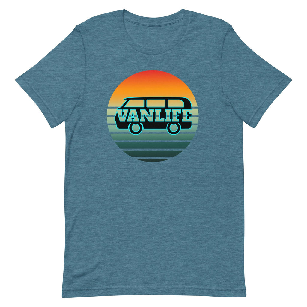 Retro Sunset Van Life T-Shirt: Nomad Couple Gift