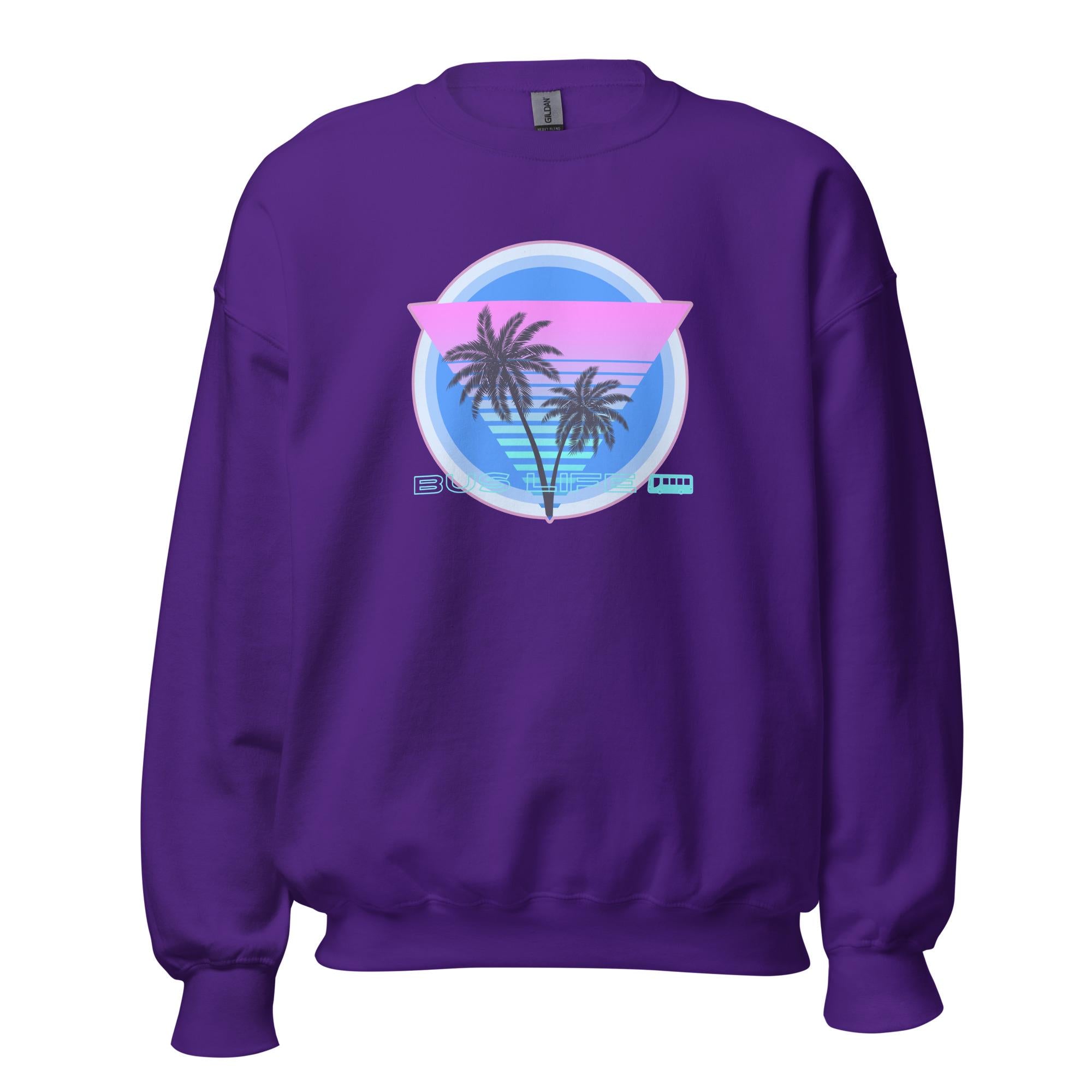 Bus Life Sweatshirt: Pink Palms, Nomad Gift