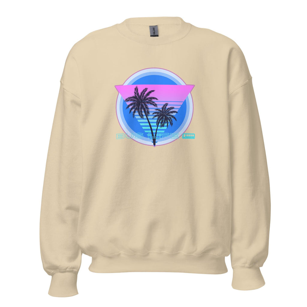 Bus Life Sweatshirt: Pink Palms, Nomad Gift