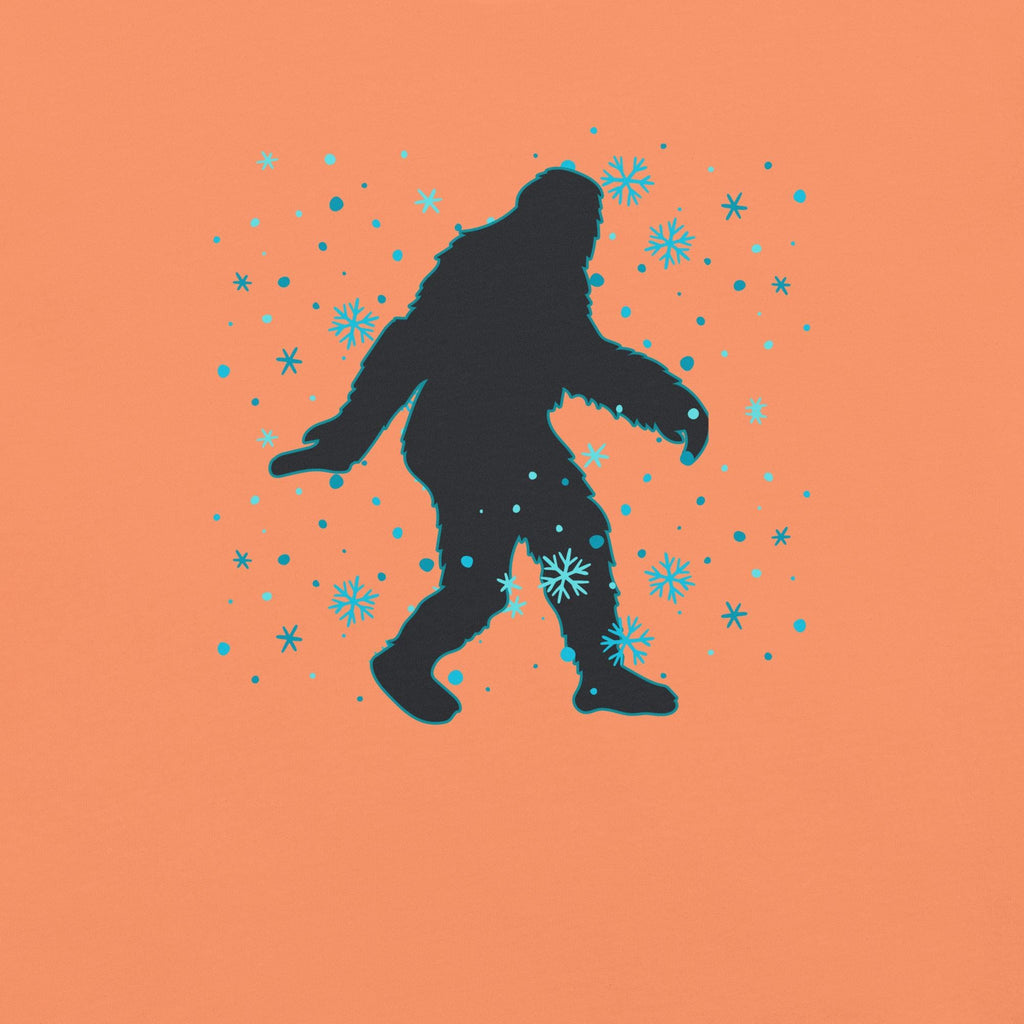 Bigfoot in Snow Shirt: Comfort Colors Winter Tee