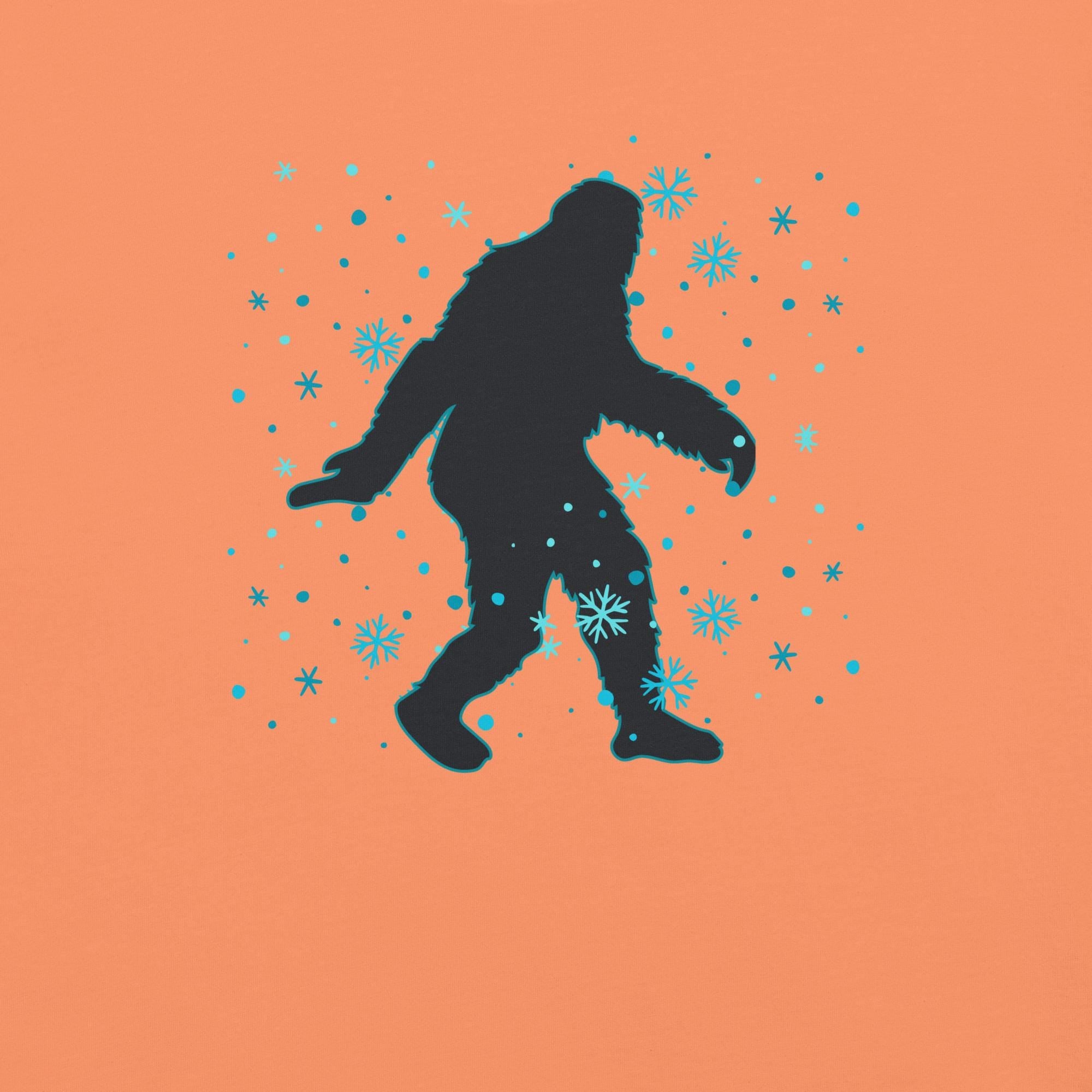 Bigfoot in Snow Shirt: Comfort Colors Winter Tee