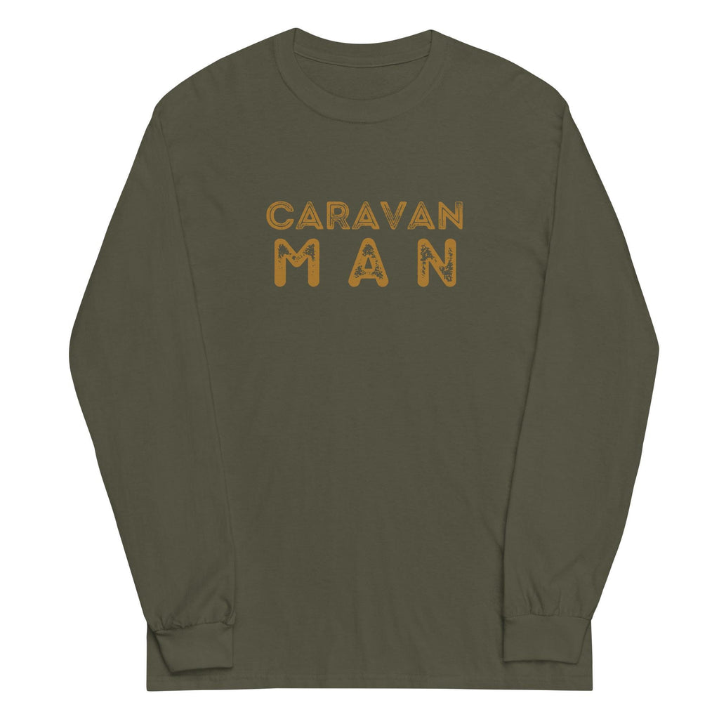 Caravan Man Long Sleeve Shirt: Van Life Nomad Gift