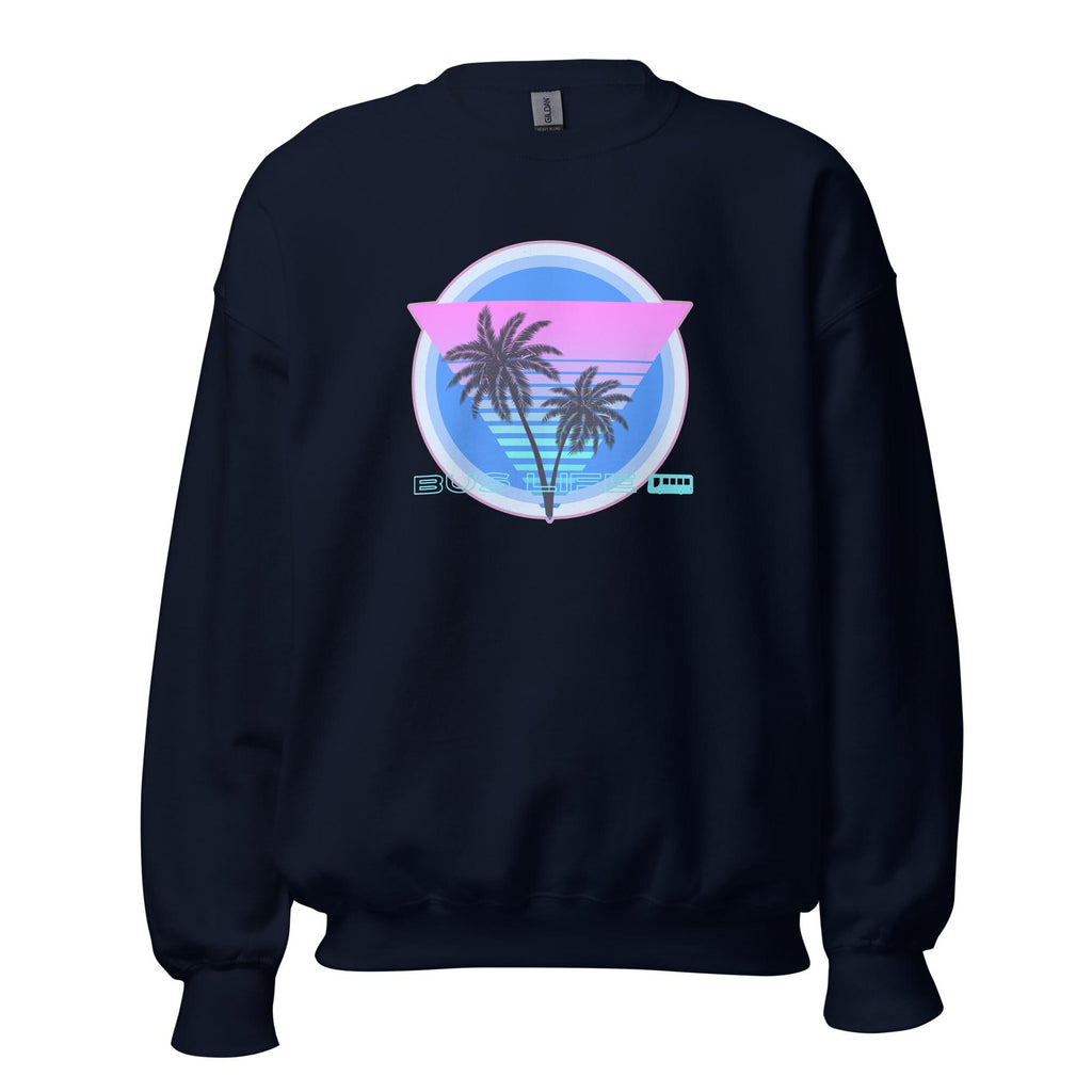 Bus Life Sweatshirt: Pink Palms, Nomad Gift