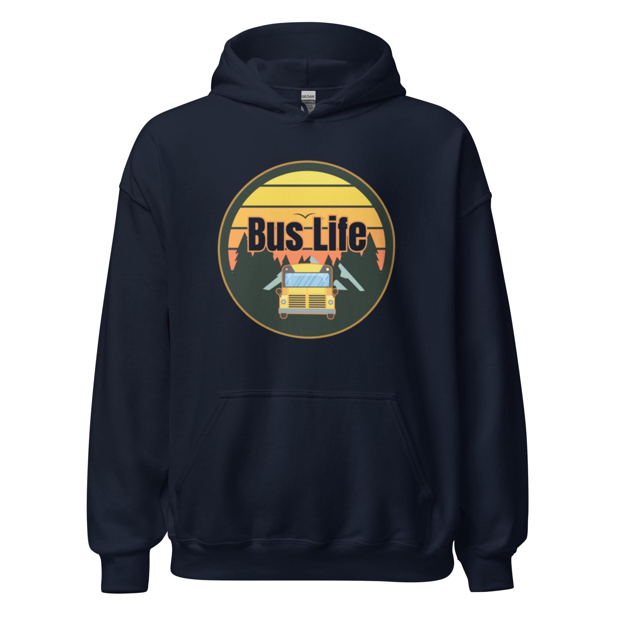 Retro Sunset Bus Life Hoodie - Nomad Gift