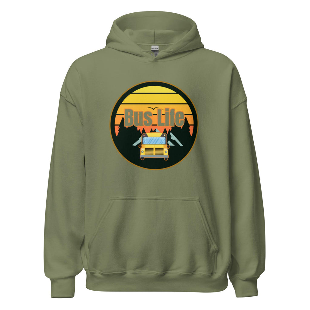 Retro Sunset Bus Life Hoodie - Nomad Gift
