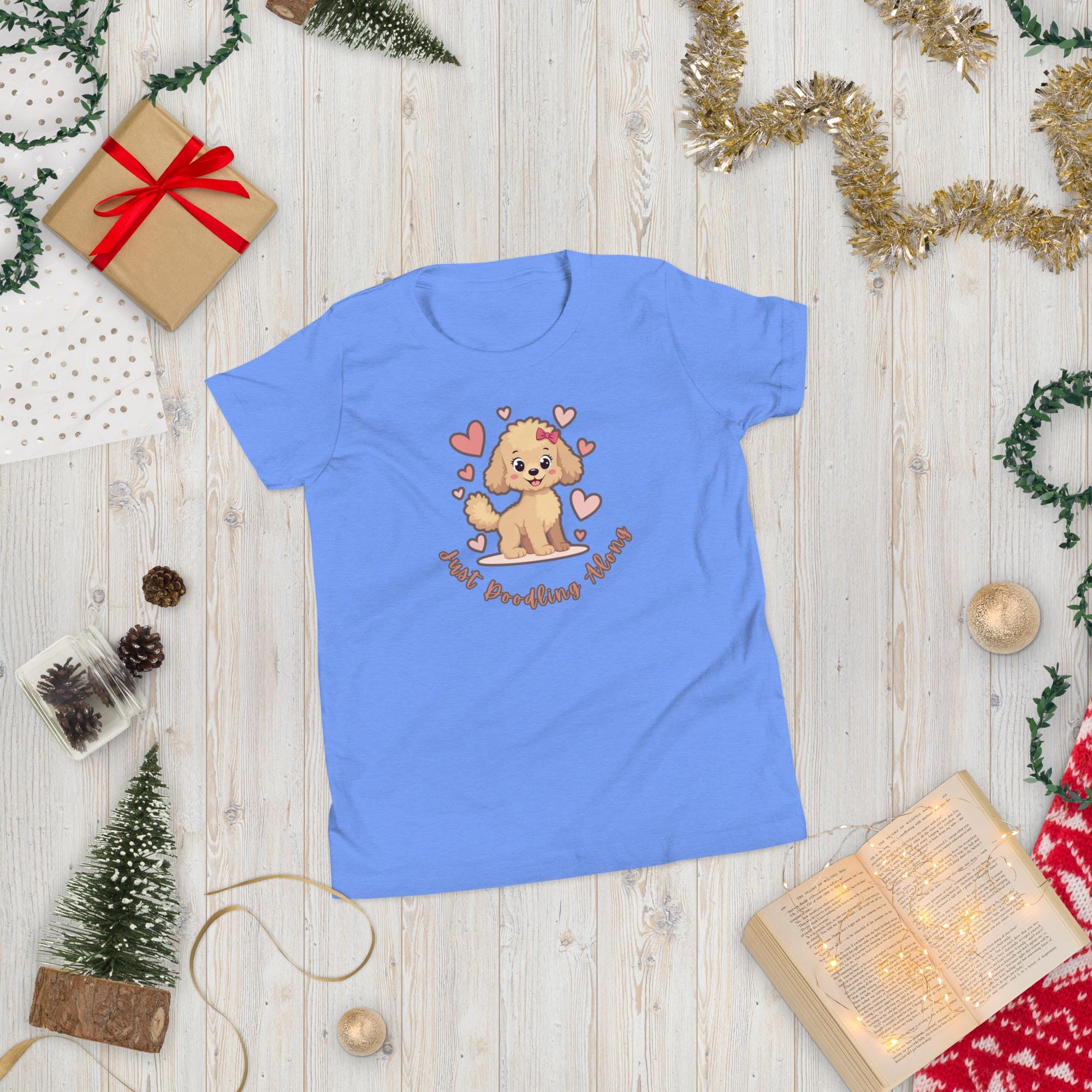 Cute Doodle puppy shirt, kids Doodle t-shirt, cute Doodle puppy tee cute golden doodle shirt Youth Short Sleeve T-Shirt
