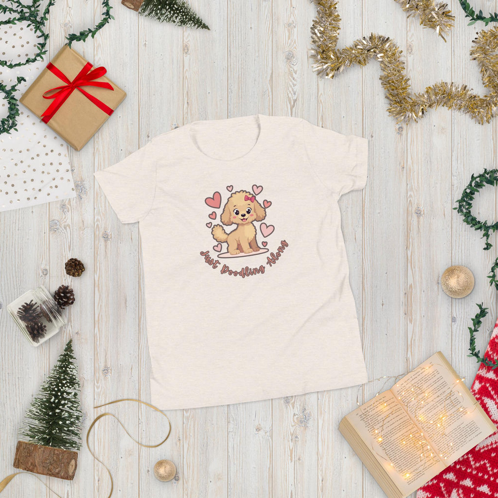 Cute Doodle puppy shirt, kids Doodle t-shirt, cute Doodle puppy tee cute golden doodle shirt Youth Short Sleeve T-Shirt