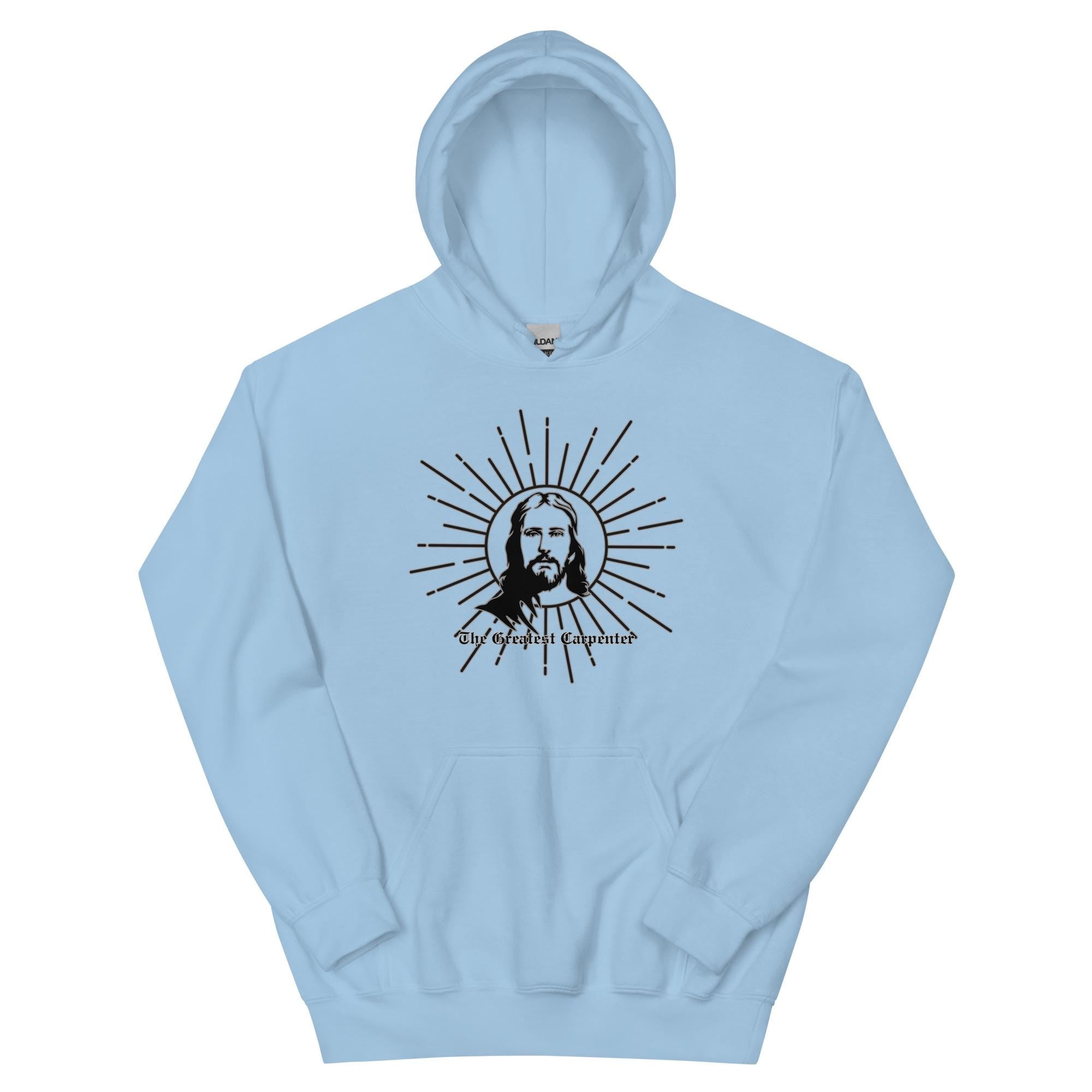 Carpenter Jesus Graphic Hoodie: Christian Builder Gift
