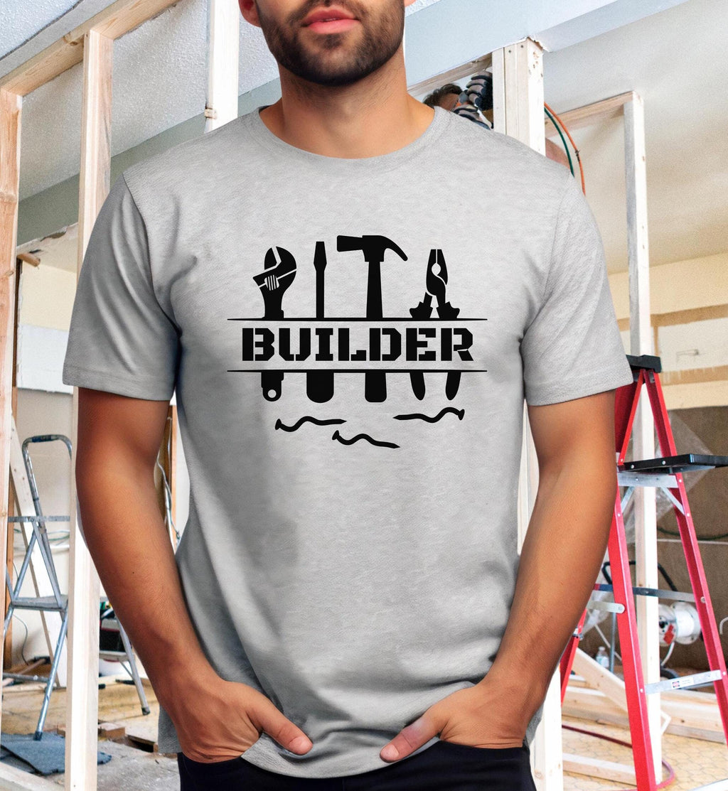 Builder Tools T-Shirt: Construction Carpenter Gift