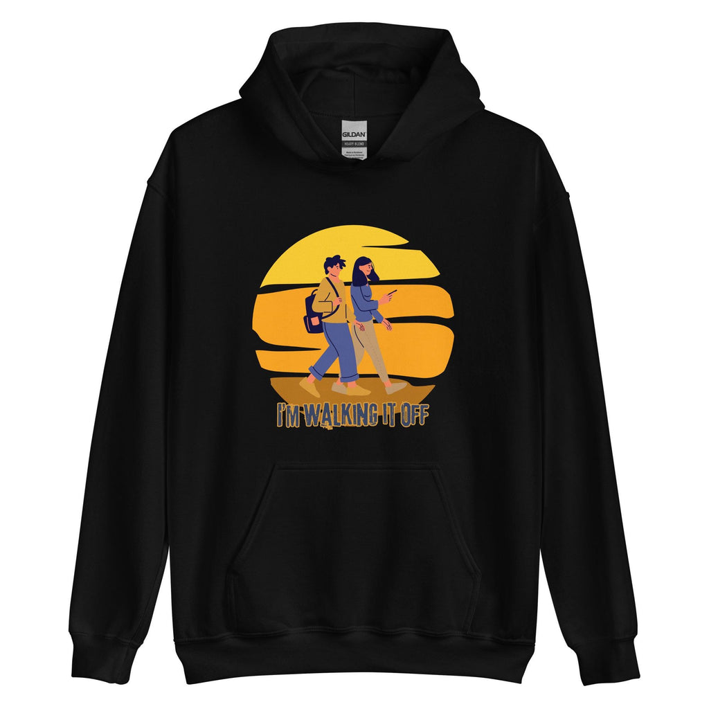 Walking hoodie, Go walking hoodie, Retro Sunset walking hoodie, Exercise Hoodie, get fit hoodie