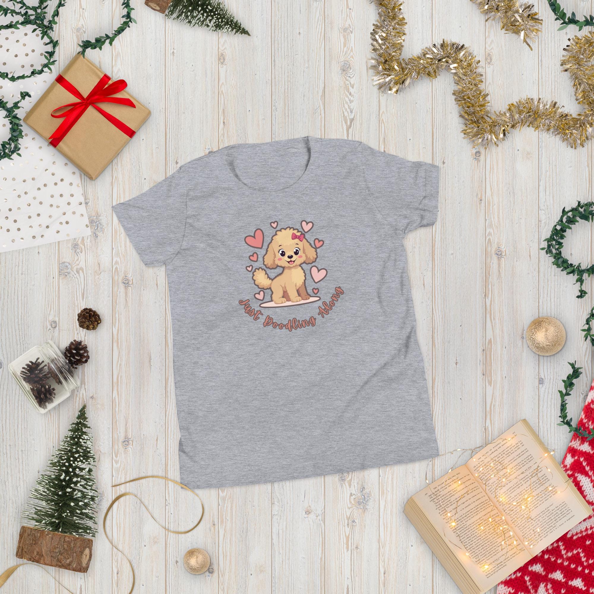 Cute Doodle puppy shirt, kids Doodle t-shirt, cute Doodle puppy tee cute golden doodle shirt Youth Short Sleeve T-Shirt