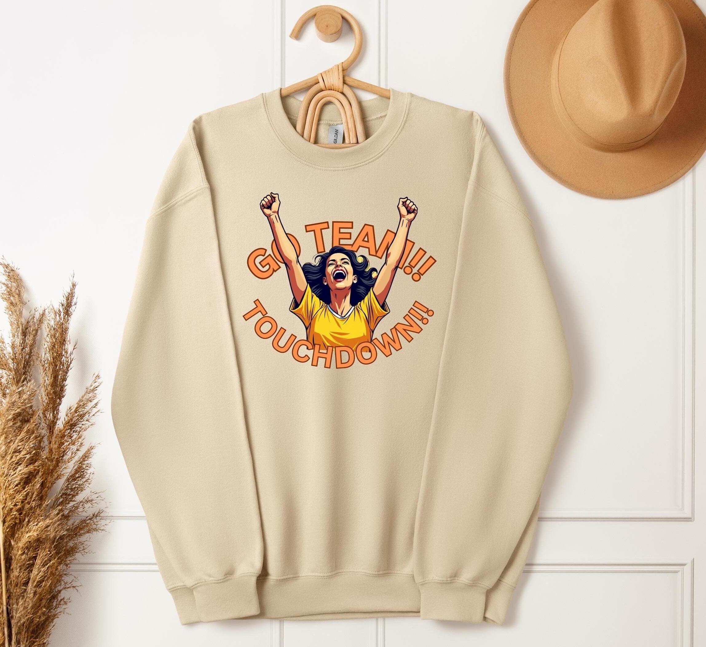 Football Shirt, Football sweatshirt, Touchdown sweatshirt, Touchdown hoodie, Football touchdown pullover GO Team Unisex Sweatshirt