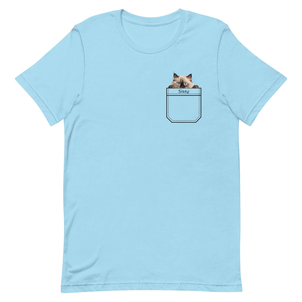 Personalized Siamese Cat T-Shirt: Peeking Kitten Tee, Cat Lover Gift