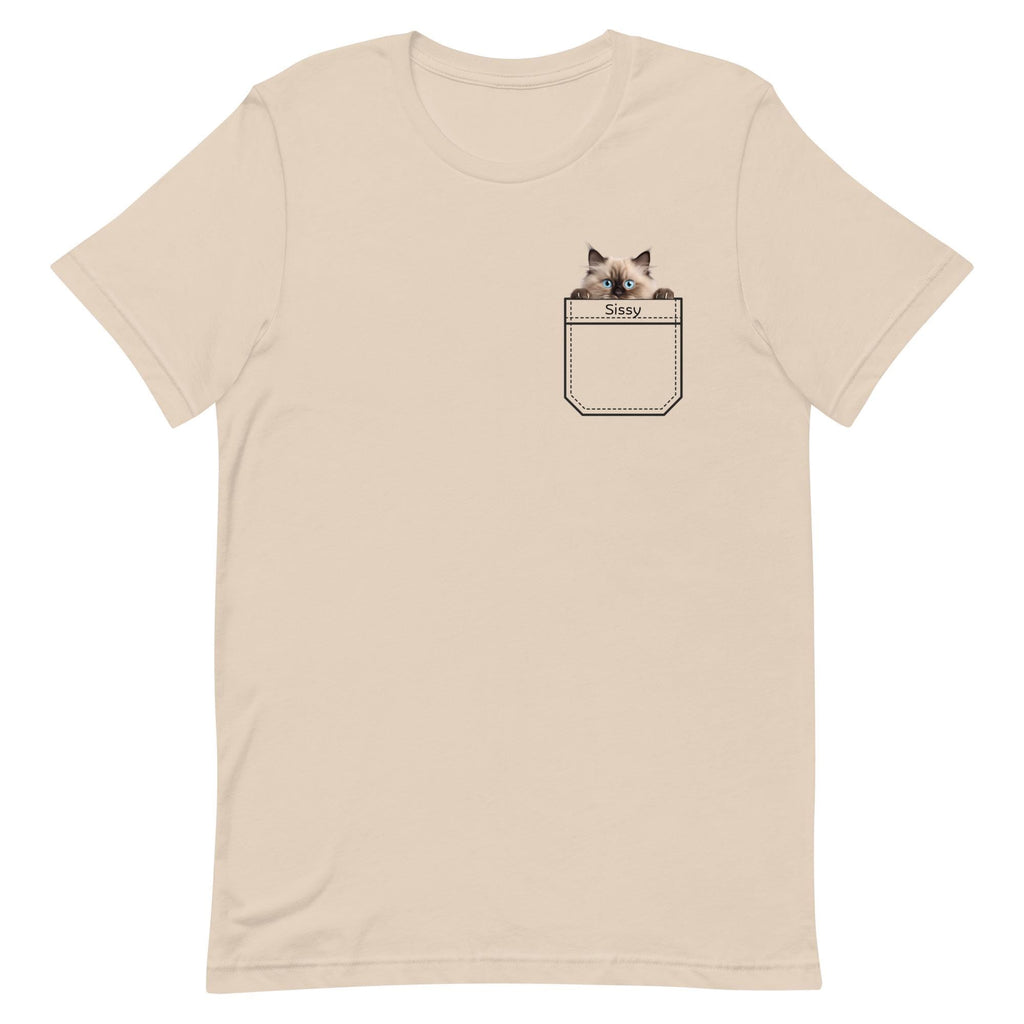 Personalized Siamese Cat T-Shirt: Peeking Kitten Tee, Cat Lover Gift