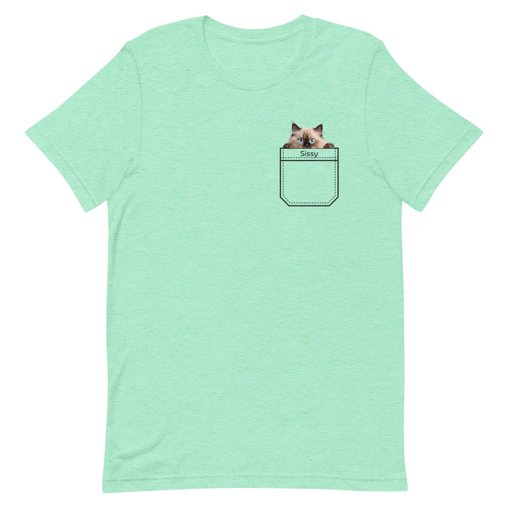 Personalized Siamese Cat T-Shirt: Peeking Kitten Tee, Cat Lover Gift