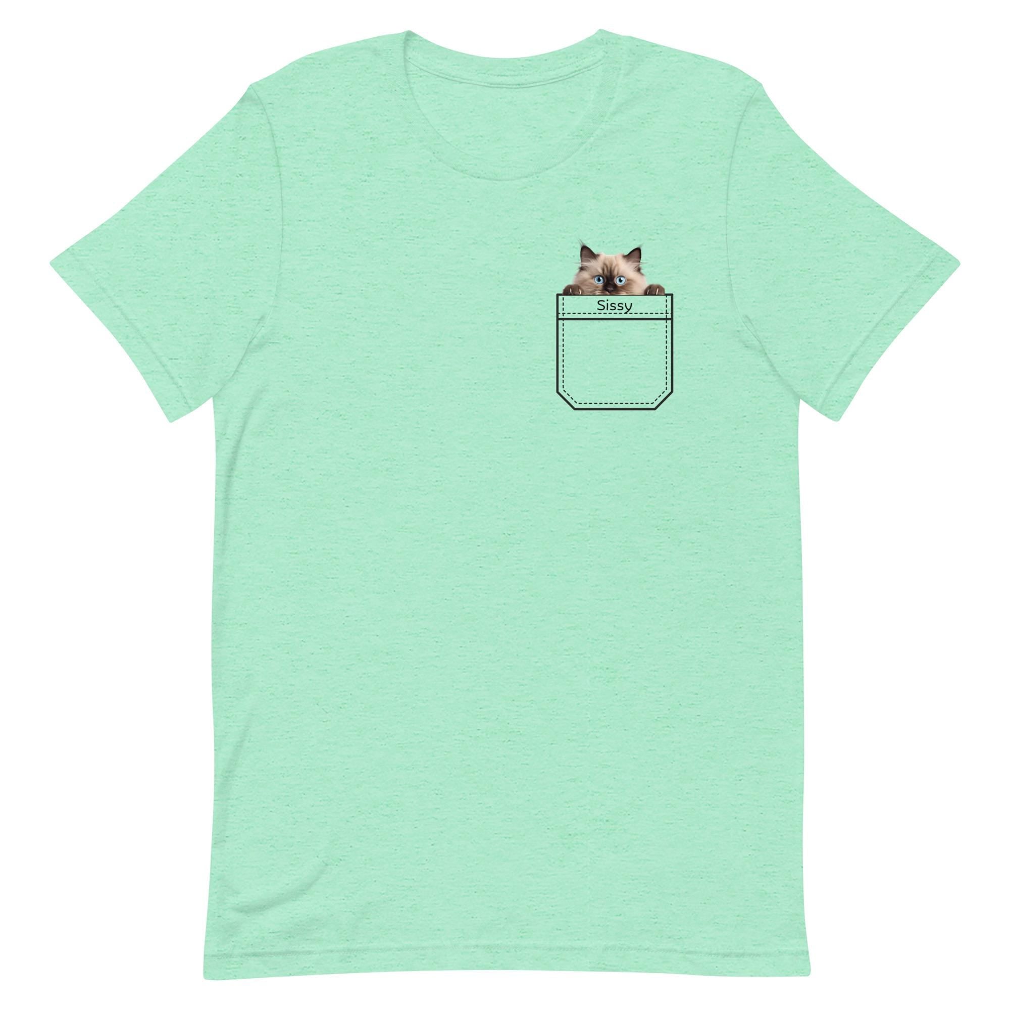 Personalized Siamese Cat T-Shirt: Peeking Kitten Tee, Cat Lover Gift