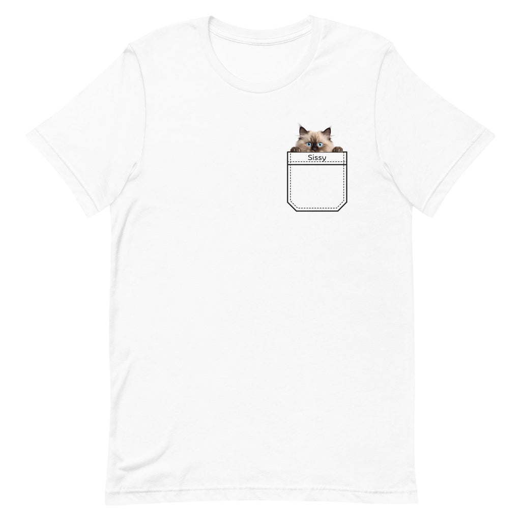 Personalized Siamese Cat T-Shirt: Peeking Kitten Tee, Cat Lover Gift