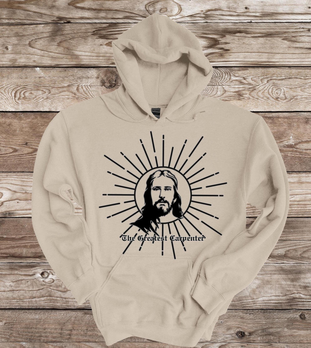 Carpenter Jesus Graphic Hoodie: Christian Builder Gift