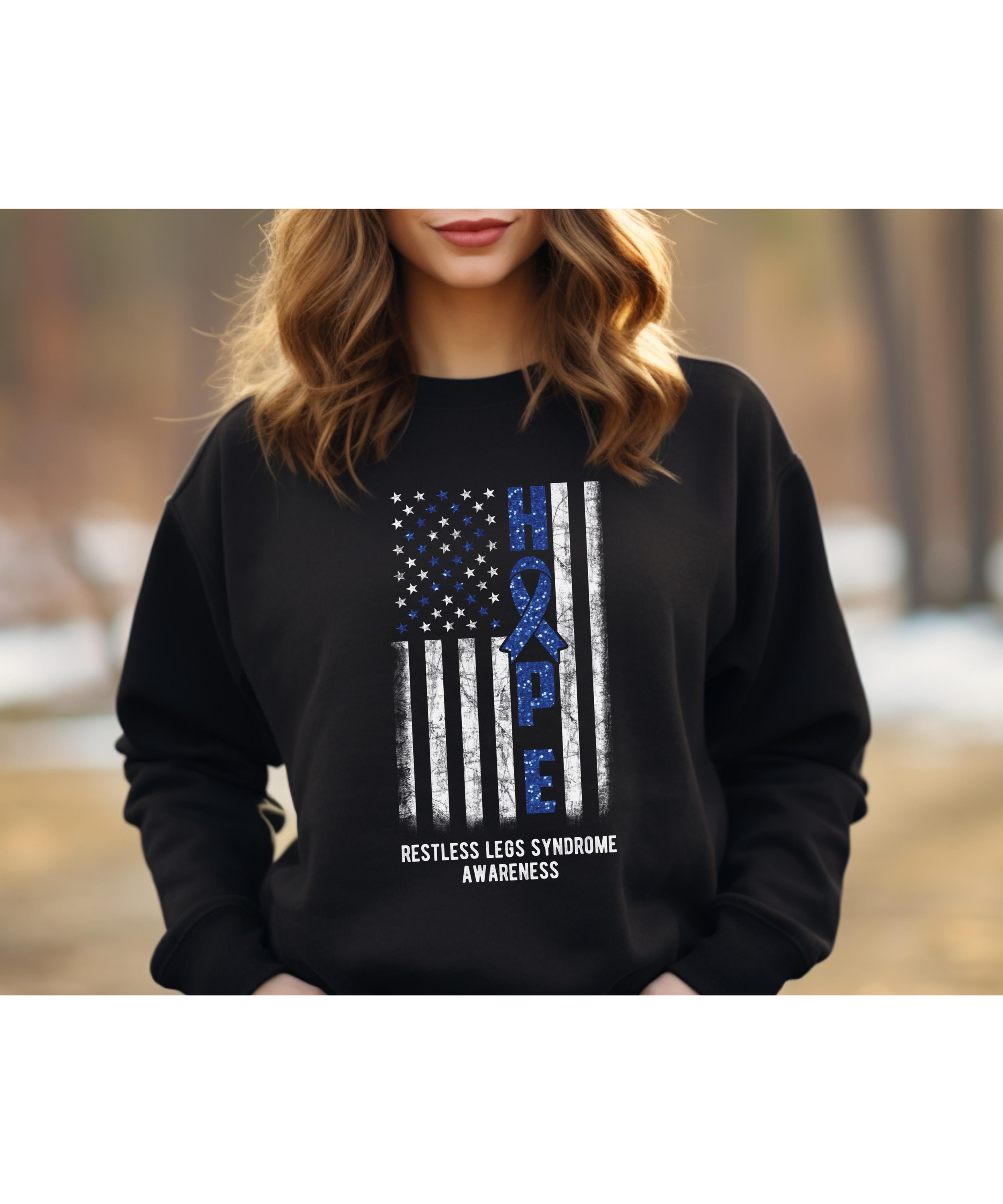 Restless Legs Syndrome Awareness Sweatshirt: Unisex RLS Pullover
