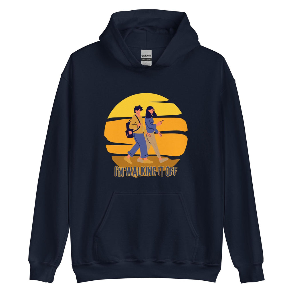 Walking hoodie, Go walking hoodie, Retro Sunset walking hoodie, Exercise Hoodie, get fit hoodie