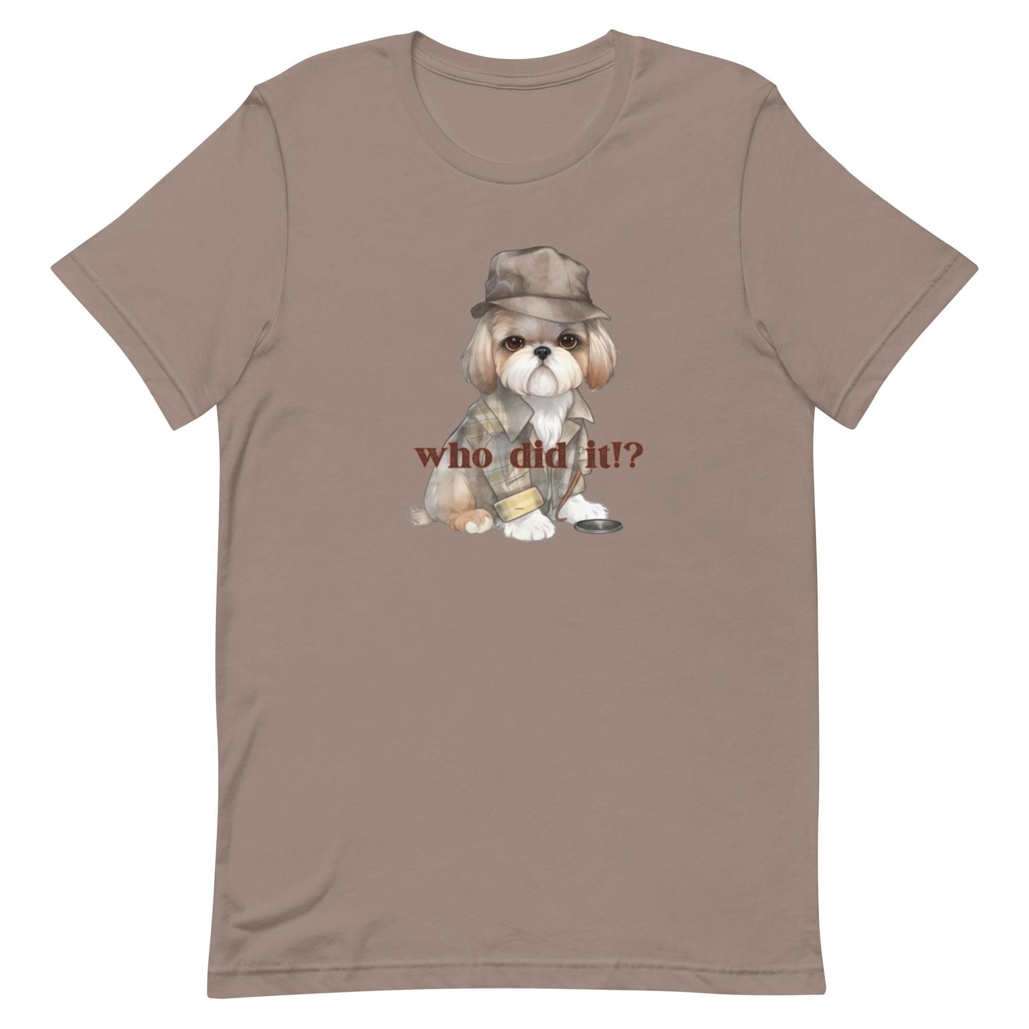 Detective Dog T-Shirt: Sherlock Holmes Style Outfit, Dog Lover Gift