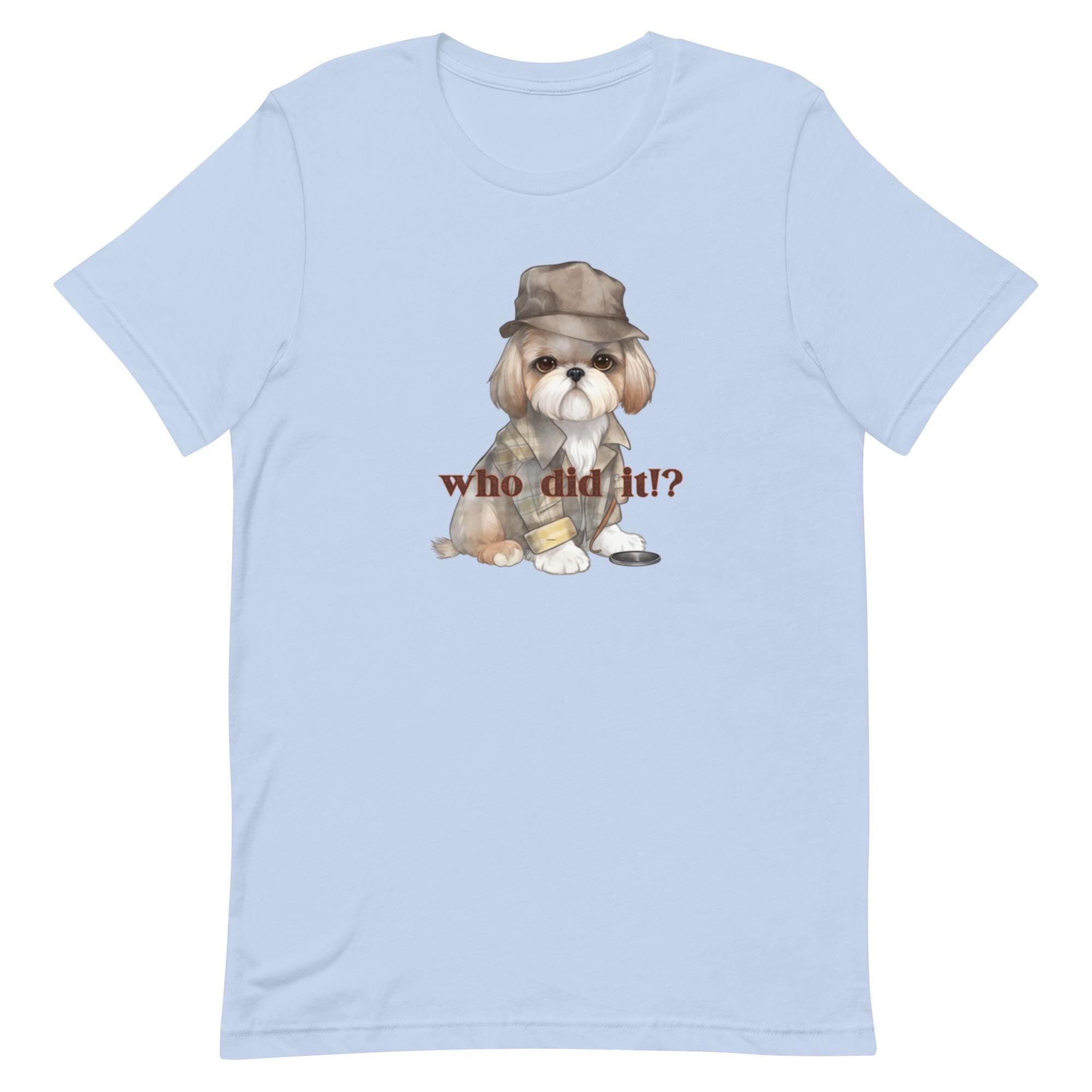 Detective Dog T-Shirt: Sherlock Holmes Style Outfit, Dog Lover Gift