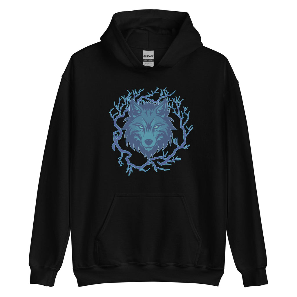 Blue Wolf Head Hoodie: Unisex Graphic Sweatshirt