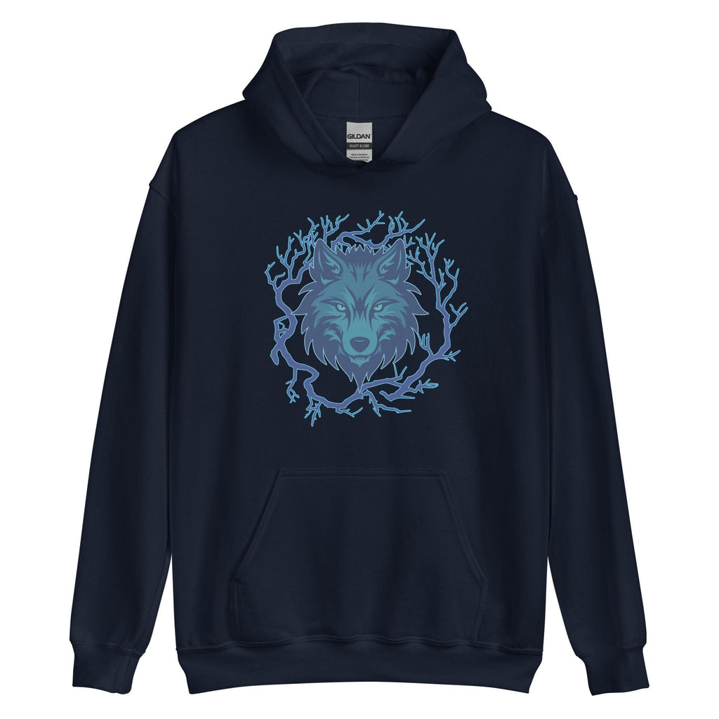 Blue Wolf Head Hoodie: Unisex Graphic Sweatshirt