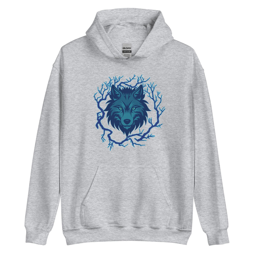 Blue Wolf Head Hoodie: Unisex Graphic Sweatshirt