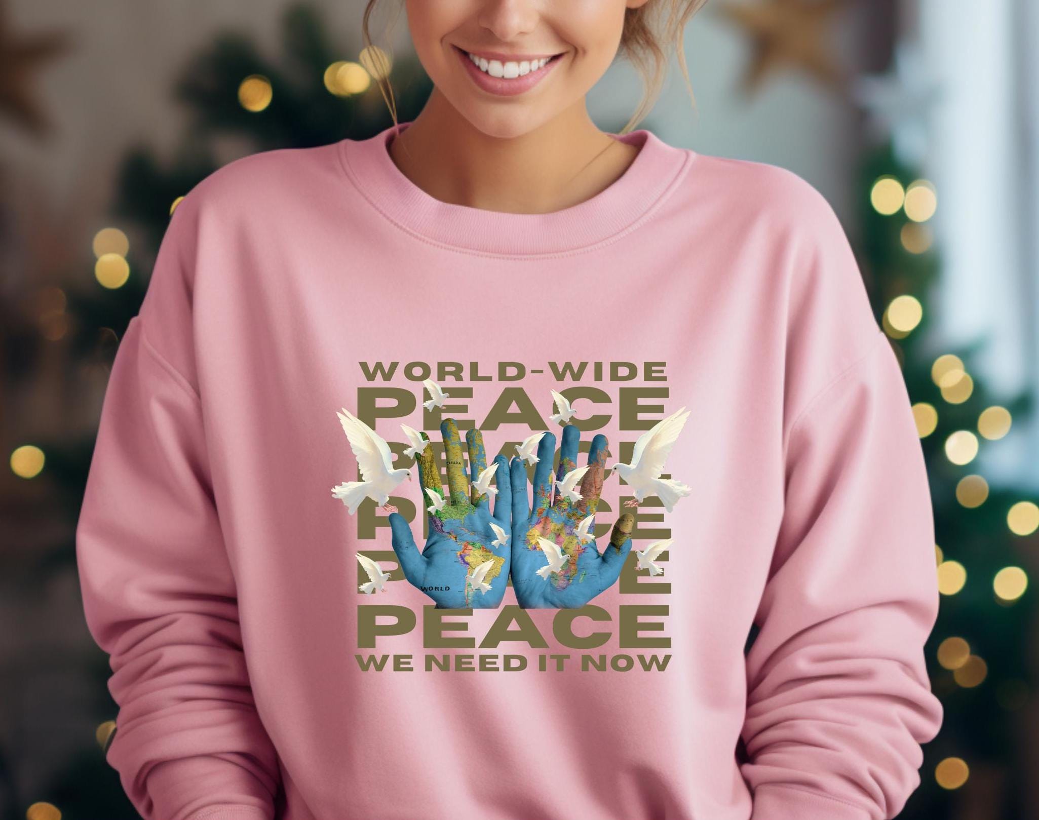 Doves of Peace Sweatshirt: Unisex World Graphic