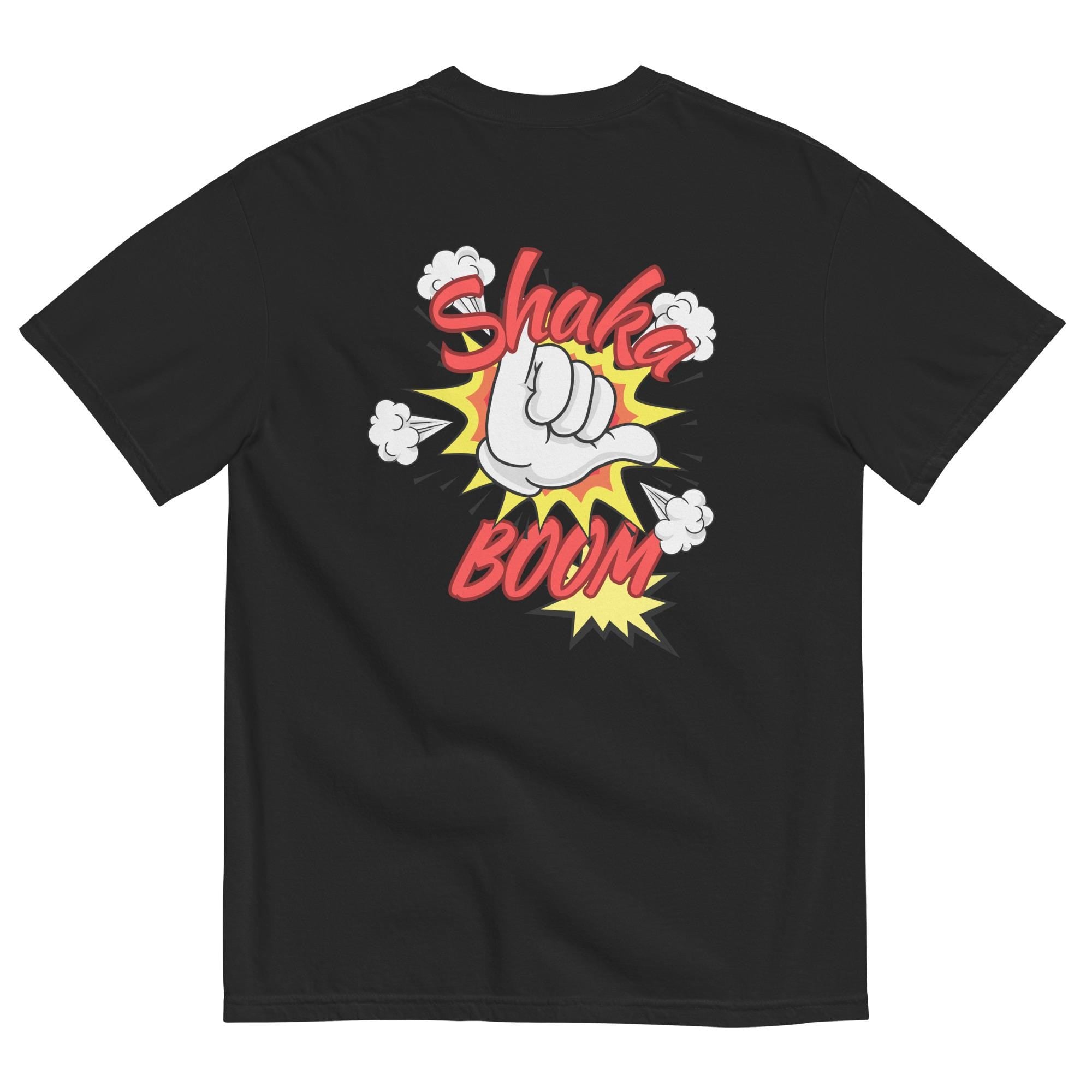 Hawaii Shaka T-Shirt: Comfort Colors Hawaii tee front and back prints Shaka Boom!