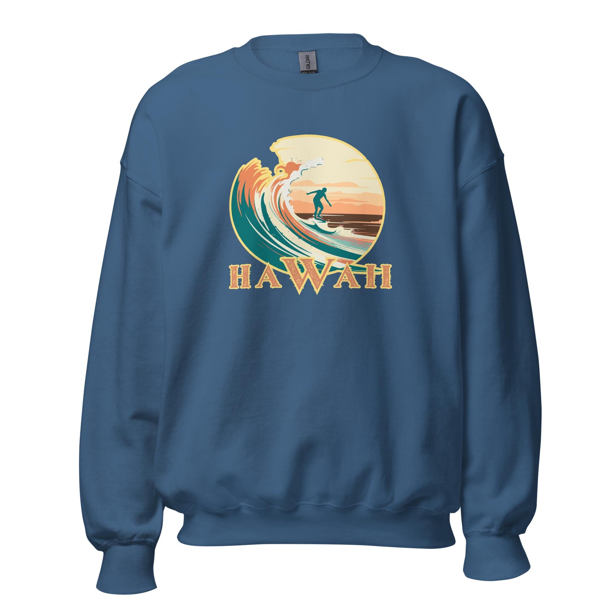 Retro Hawaii Surf Sweatshirt: Vintage Unisex Hoodie gift for Hawaii lover surfer gift
