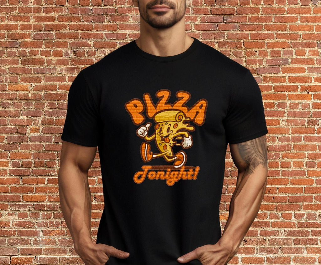 Funny Pizza T-Shirt: Retro Cartoon Unisex Tee