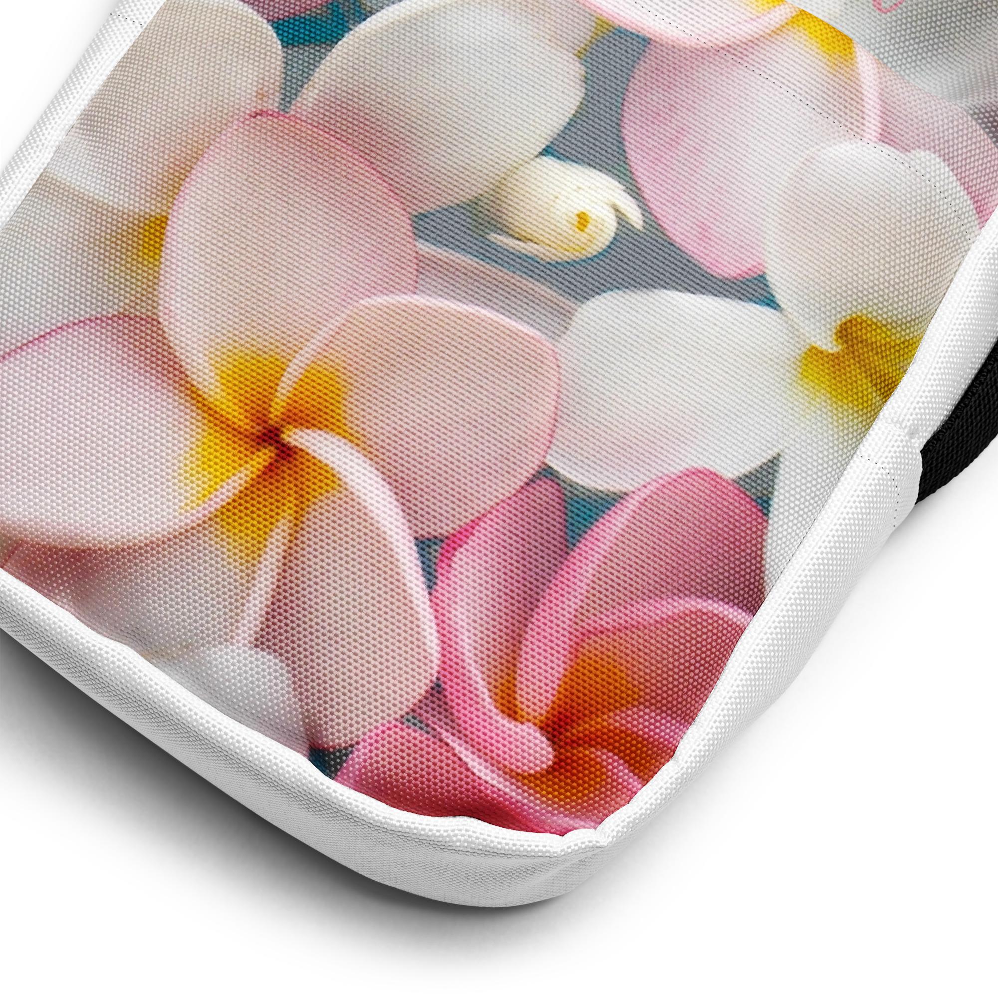 Plumeria Crossbody Bag: Tropical Hawaiian Flowers travel bag phone bag