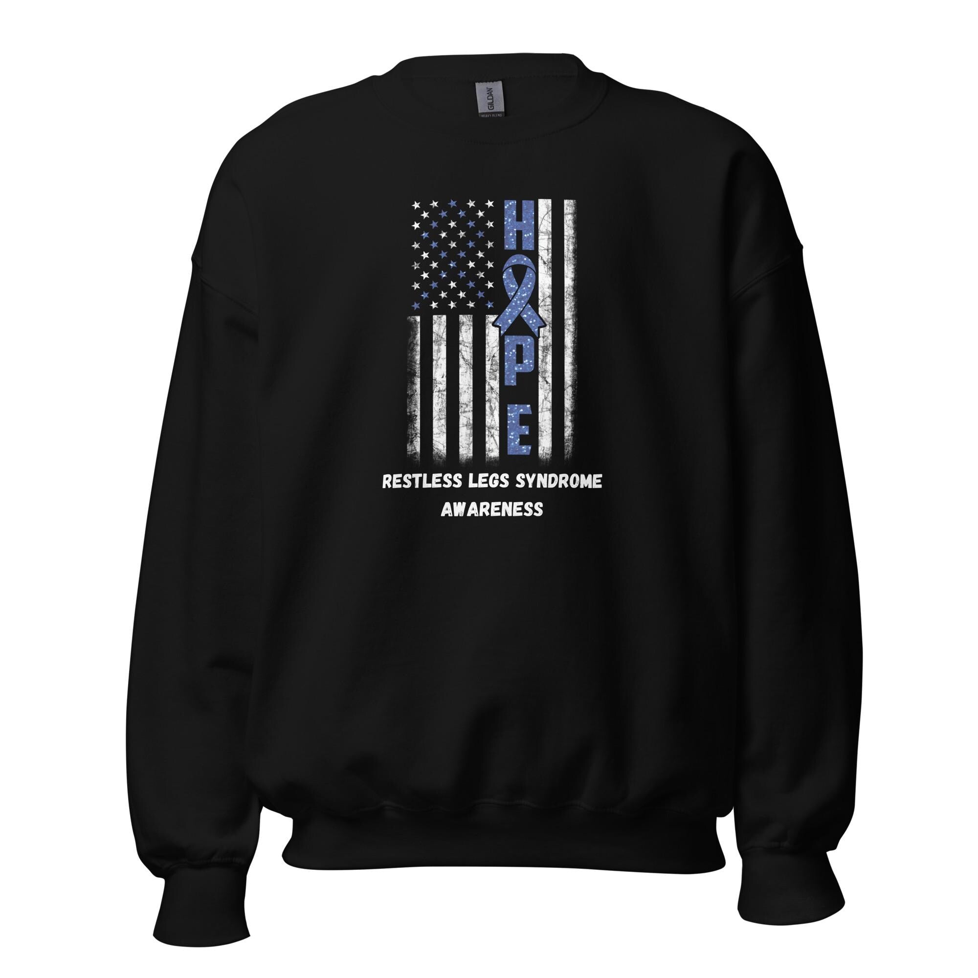 Restless Legs Syndrome Awareness Sweatshirt: Unisex RLS Pullover